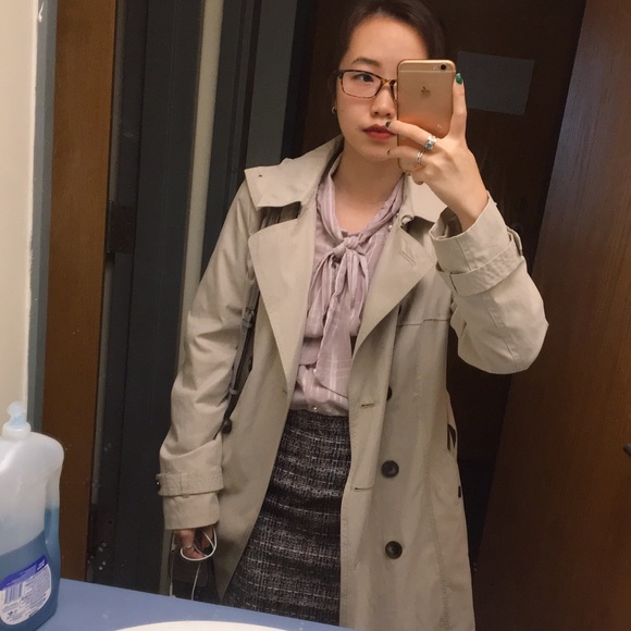 ‫Zip Back Tweed Skirt (w/ pockets) - Picture 3 of 8